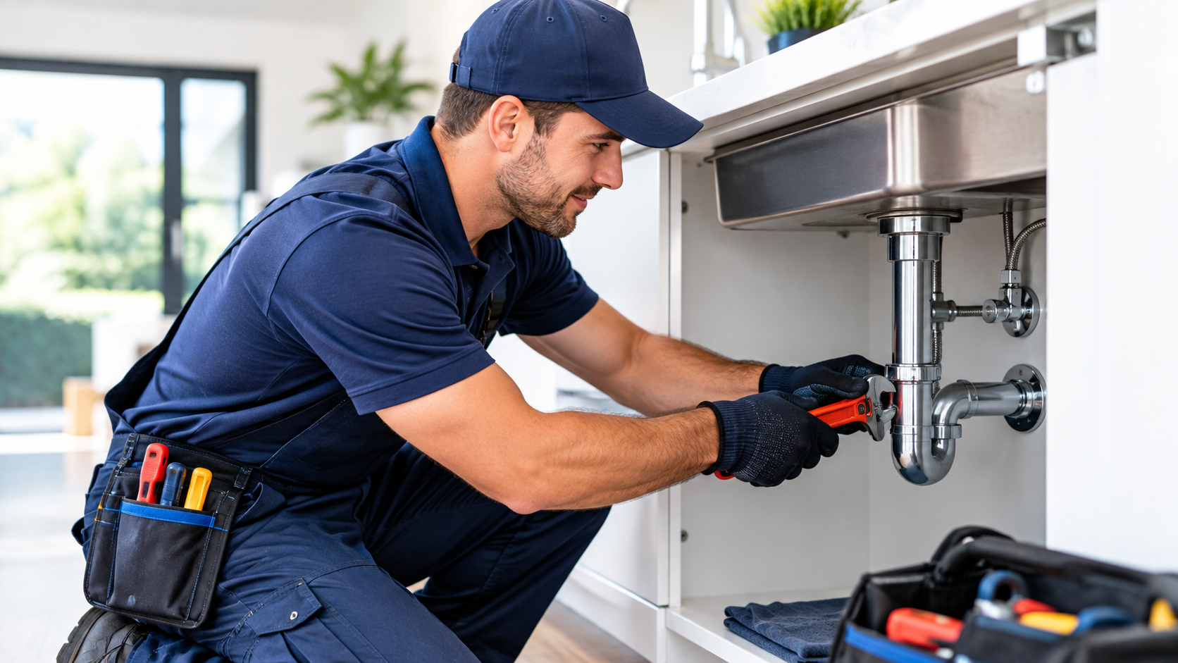 Generic professional plumbing service concept image